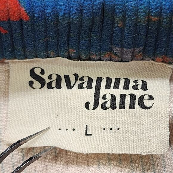 Savanna Jane Jacket Womens L Multicolor Aztec Corduroy Rhinestone Fringe Western - Picture 6 of 10